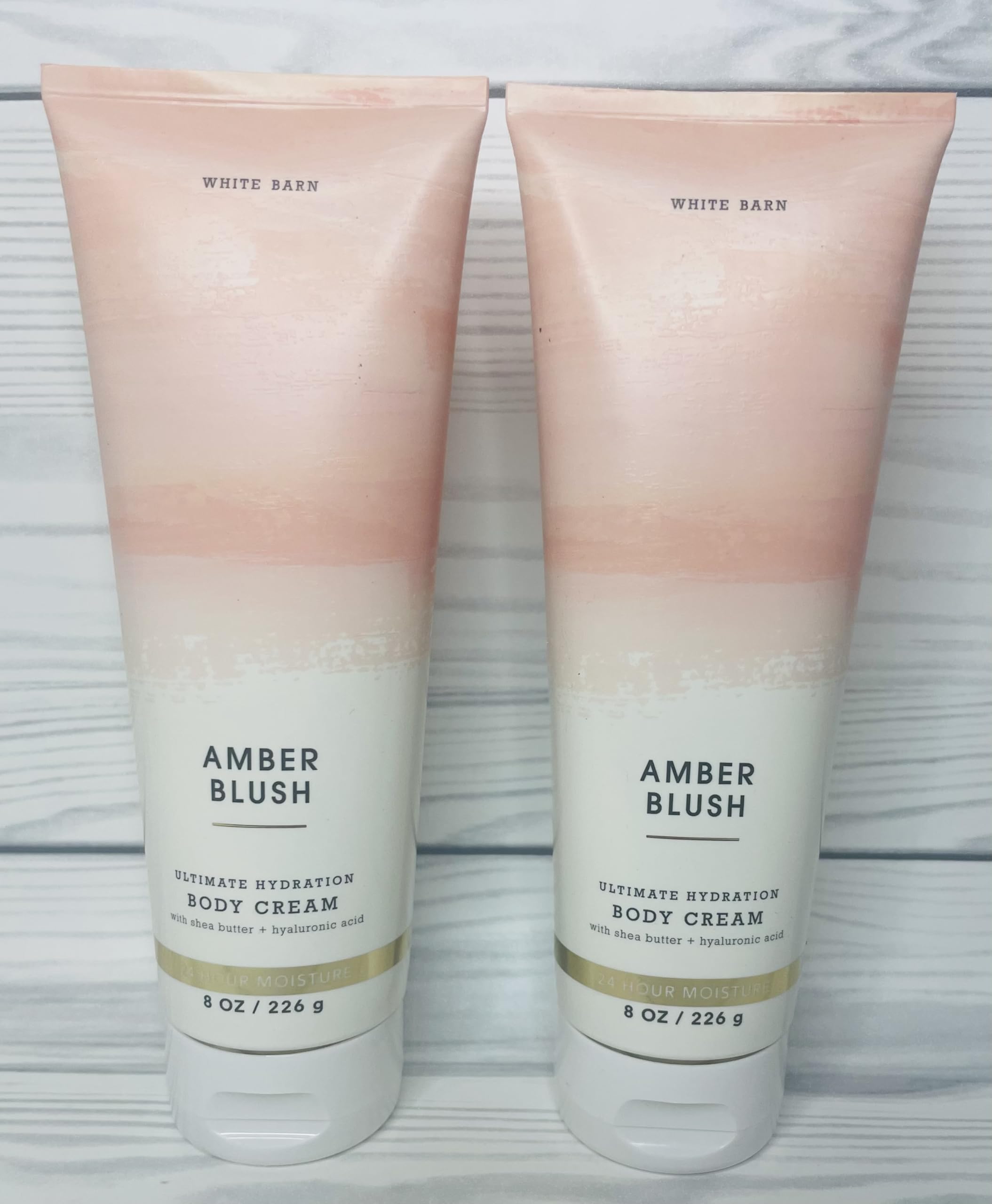 Bath & Body Works Amber Blush Ultimate Hydration Body Cream 8 Ounces Pack of 2