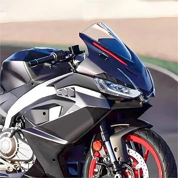 Motorcycle Windshield Windscreen For Aprilia RS 457 RS457 2024-2025 Front Screen Wind Deflectors Fairing Baffle Cover Windshield Screen Protector(Black)