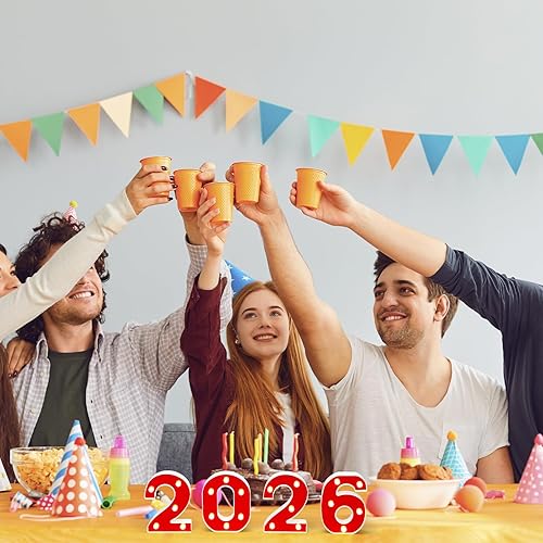 Miniatura 3 de Coume Número de luz LED 2026, números gigantes de marquesina para decoraciones de Año Nuevo, decoraciones de graduación 2026 para estudiantes de