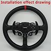 Replace 13 inch lightweight Original Leather Steering Wheel Panel For For MOZA ES/ESX Steering Wheel Hub; For Xbox Series X/S PS4 PS5 PC R5 R3 R16 R21 Base (For MOZA ES/ESX)