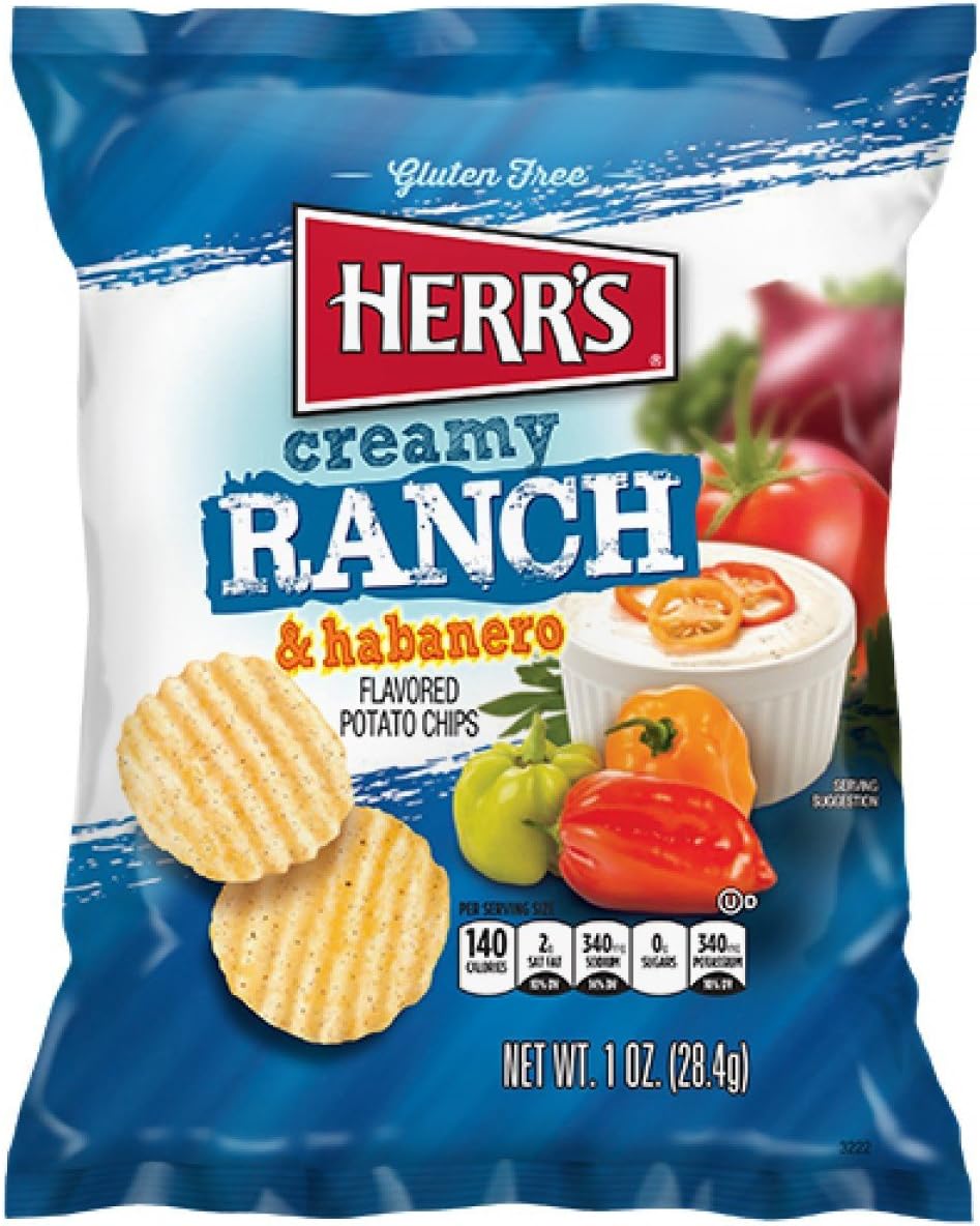 Amazon.com: Herr's Potato Chips, Crisp 'n Tasty, 1-Ounce Bags (Pack of 42)