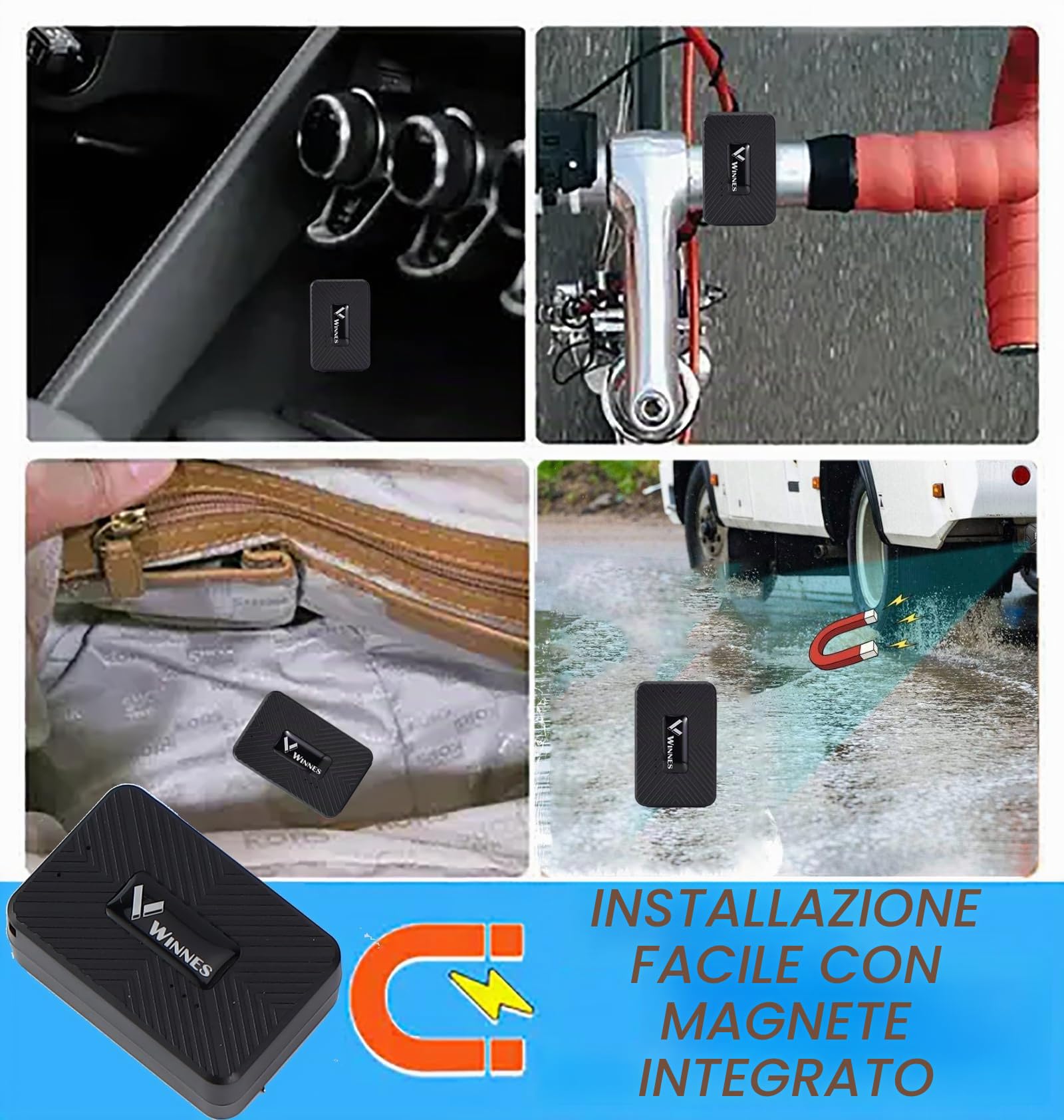 4G Micro Localizzatore con Microfono 4G GPS Tracker per Auto Portatile Localizzatore con Magnetico IP68 Tracking Satellitare Tracciatore di Posizione in Tempo Reale GPS Tracker per Bambini Auto Anzian