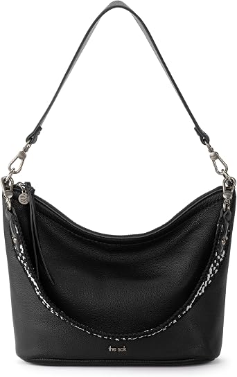The Sak Jasmine Small Hobo Bag - Leather Shoulder Purse with Zipper