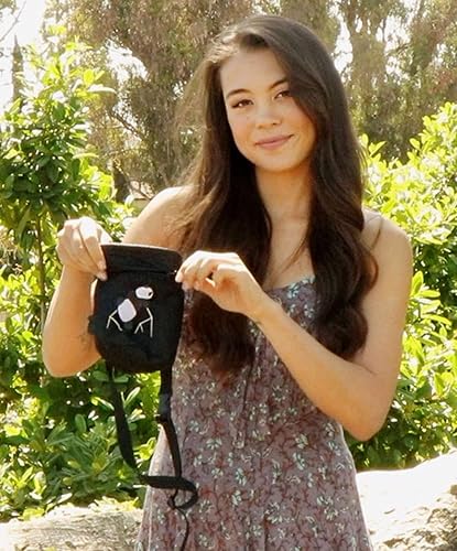 Miniatura 2 de AMC Bolsa de tiza con diseño de panda escalada en roca con cinturón ajustable