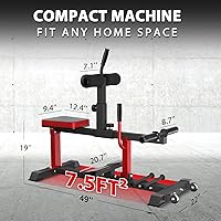 Vista 6 de GMWD Máquina de elevación de pantorrillas ajustables con clavijas de banda para entrenamiento de piernas y ejercicio - Equipo de gimnasio en casa