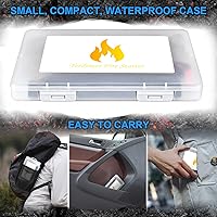 Vista 8 de Kit de arranque de fuego con barra de ferro – Pedernal y acero de 5" con dos cordones de yesca encerada y paracord para camping, senderismo