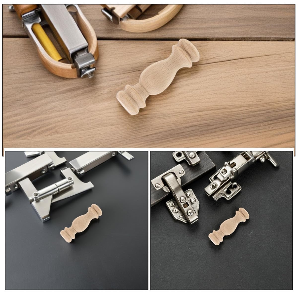 Generisch Massivholz Römische Säulenendstücke 12 Stück Beige 6 X 1,8cm für Treppengeländer und Möbel Selbstgemacht Bastelprojekte und Innenraumdekoration