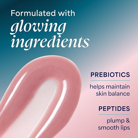 TULA Skin Care Glaze Plumping Lip Treatment - Hydrating & Glossy Lip Balm with Hyaluronic Acid & Peptides, 0.28 oz.