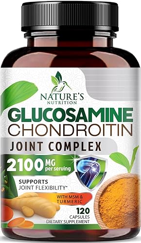 Miniatura 10 de Complejo de glucosamina condroitina MSM 2100mg - Suplemento de apoyo articular para movilidad articular y comodidad para hombres y mujeres con