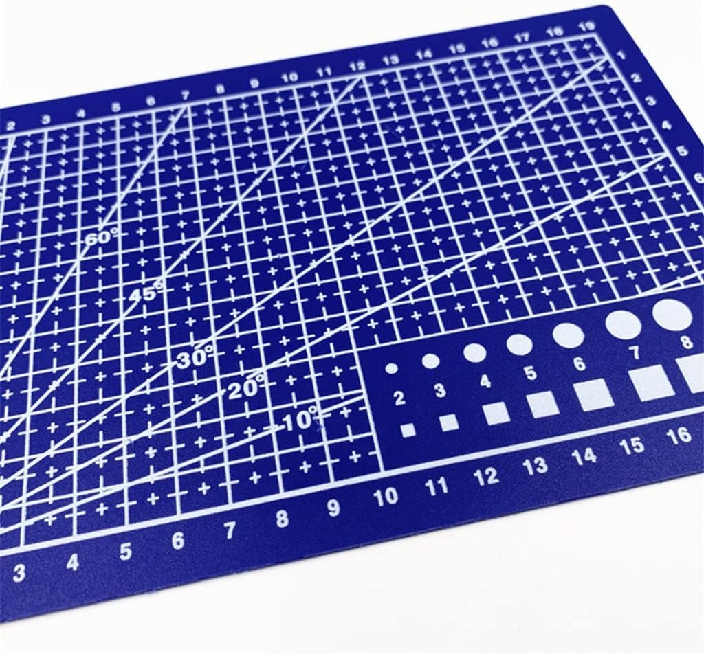 A5 Pvc Cutting Mat Board Engraving Hard Pad Handwriting Plank Lightweight Measuring Diy Art Tool(Blue)