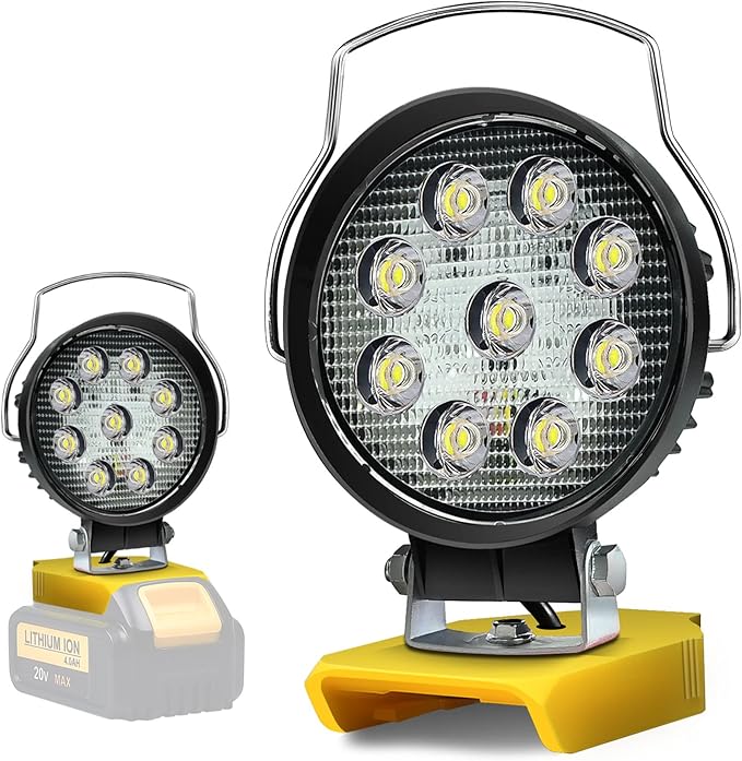 Cordless LED Work Lights for Dewalt 20v Battery,27W Battery Powered