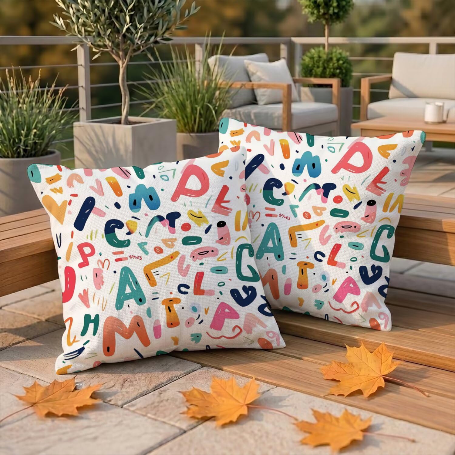 Housses de coussin extérieur 90x90 étanches pour sublimer votre salon de jardin patio et balcon