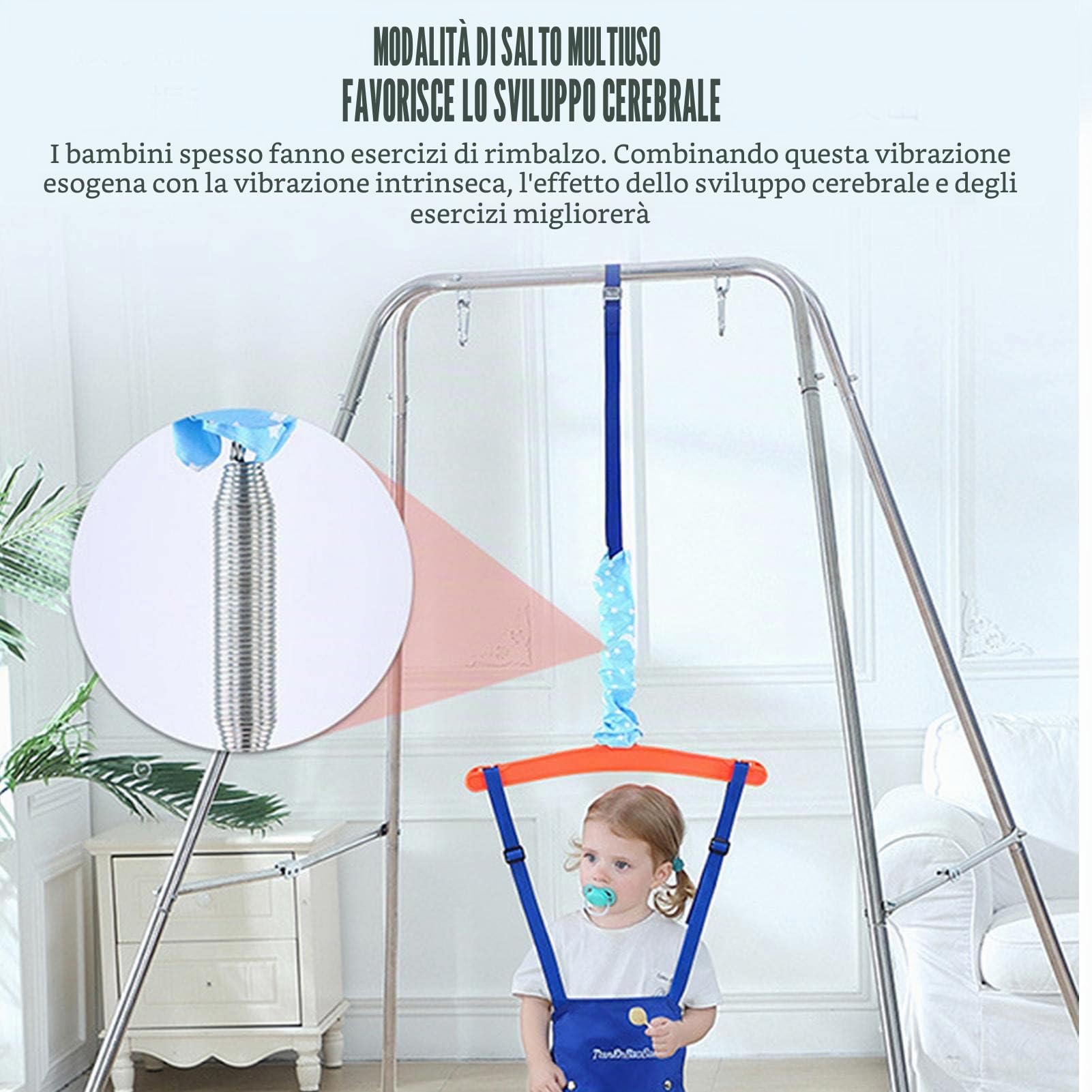 Sporthopser, Dondolo Regolabile per Bambini - Baby Door Jumper Con Porta in Piedi, Altalena per Bambini a Partire Dai 6 Mesi