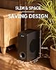 Subwoofer amplificado BSETISAN, 6.5" compacto para audio en hogar | Woofer lateral con encendido/apagado automático para receptor, barra de sonido, graves profundos, baja distorsión, Basscore65, negro, 100W 7