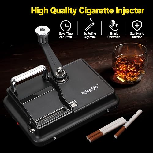 Miniatura 5 de Scotte Máquina de laminación de cigarrillos manual Cigarrillosinyector de tabaco Tubo de 0.315 in de diámetro Fabricación de tubos de 3.150-3.937 in