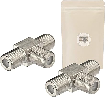 Set adattatori connettore ingresso coassiale vite tipo femmina verso uscite coassiali tipo femmina  cavo satellitare antenna  adattatore  marca francese