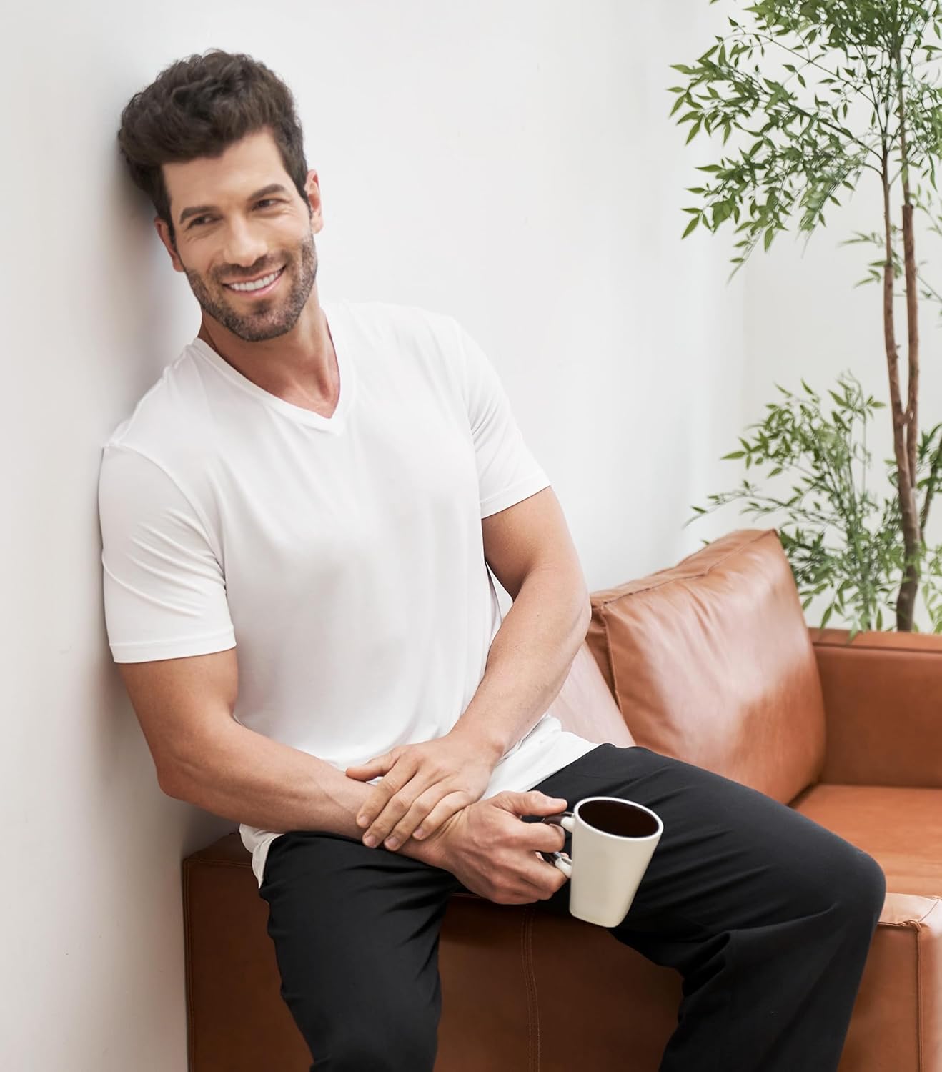 DAVID ARCHY Men's Undershirts Quickly-Dry T-Shirt, Stretch and Moisture-Wicking Crewneck/V-Neck Tees 3 Pack - Image 6