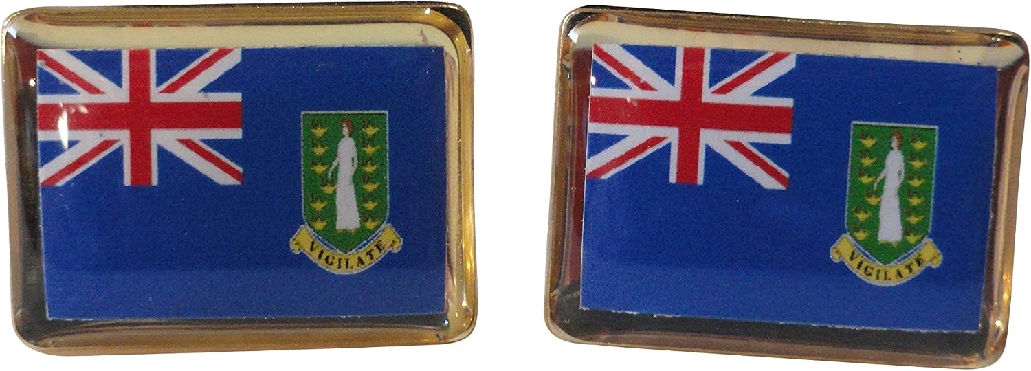 British Virgin Islands Flag Cufflinks, Lapel Pins, Tie Bars, Earrings, Jewelry and Accessories