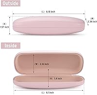 Vista 2 de Marvolia Glasses Case Hard Shell - PU Leather Eyeglass Case Eyeglasses Case for Sunglasses Eye Glasses Case