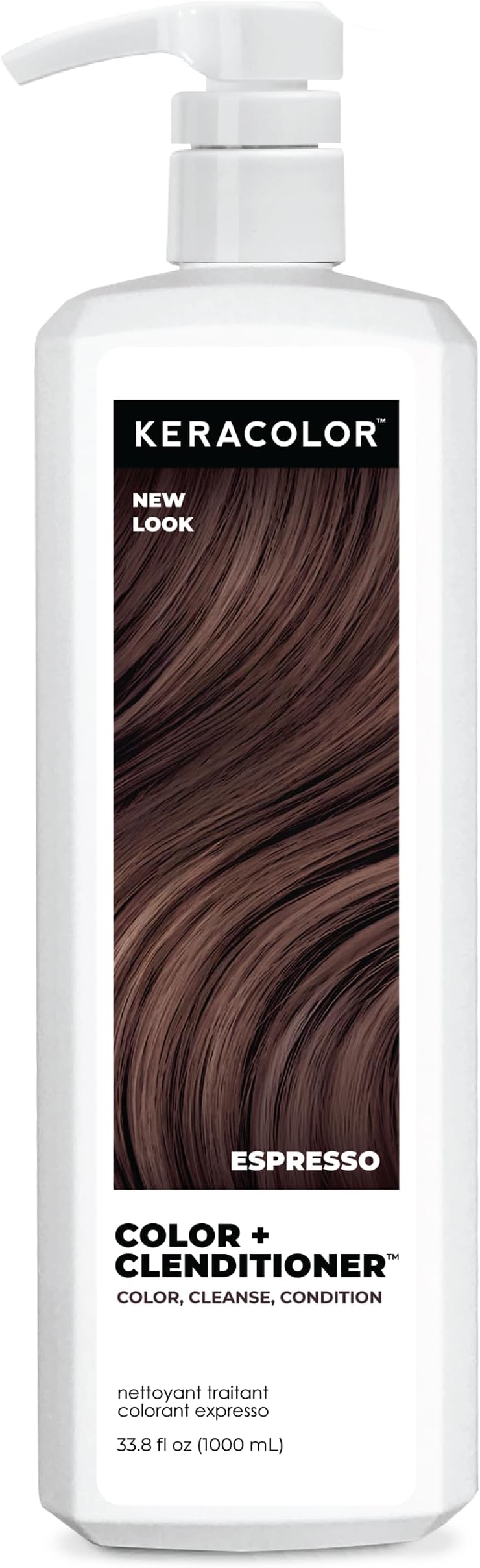 Color + Clenditioner 3-in-1 Color-Depositing Conditioner, Gentle Cleansing Conditioner Infusing Semi-Permanent Hair Color, 9 Shades, 33.8 Fl Oz
