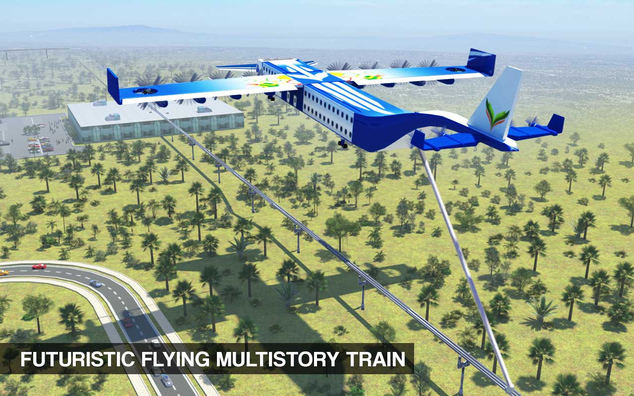 Flying Train Simulator 2018 - Futuristic Train Games Free for Kids ...