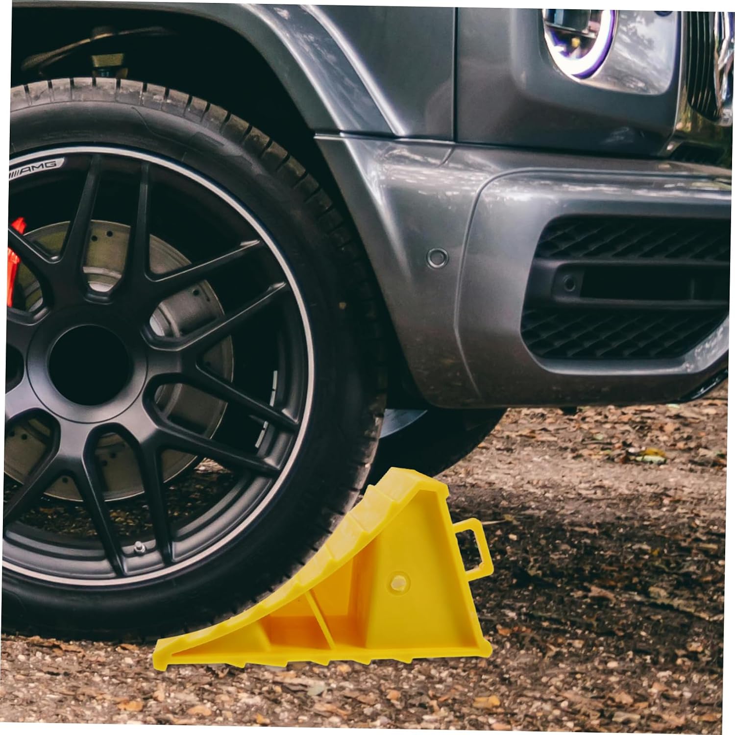 Mikinona 2pcs Heavy Duty Wheel Chocks Handle Rv Wheel Chocks for Trailer Accessories