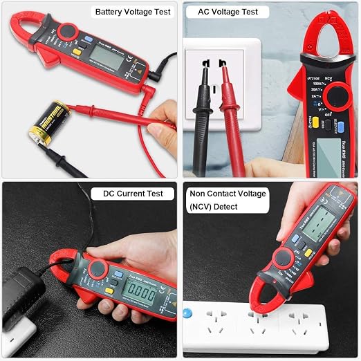 UT210E Pinza Amperimétrica Mini Digital RMS AC/DC Tester de Resistencia y Capacitancia portátil miniatura 5