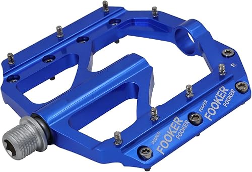 FOOKER - Pedales de bicicleta de montaña antideslizantes pedales planos de aleación de 916 pulgadas 3 rodamientos para bicicleta de carretera BMX