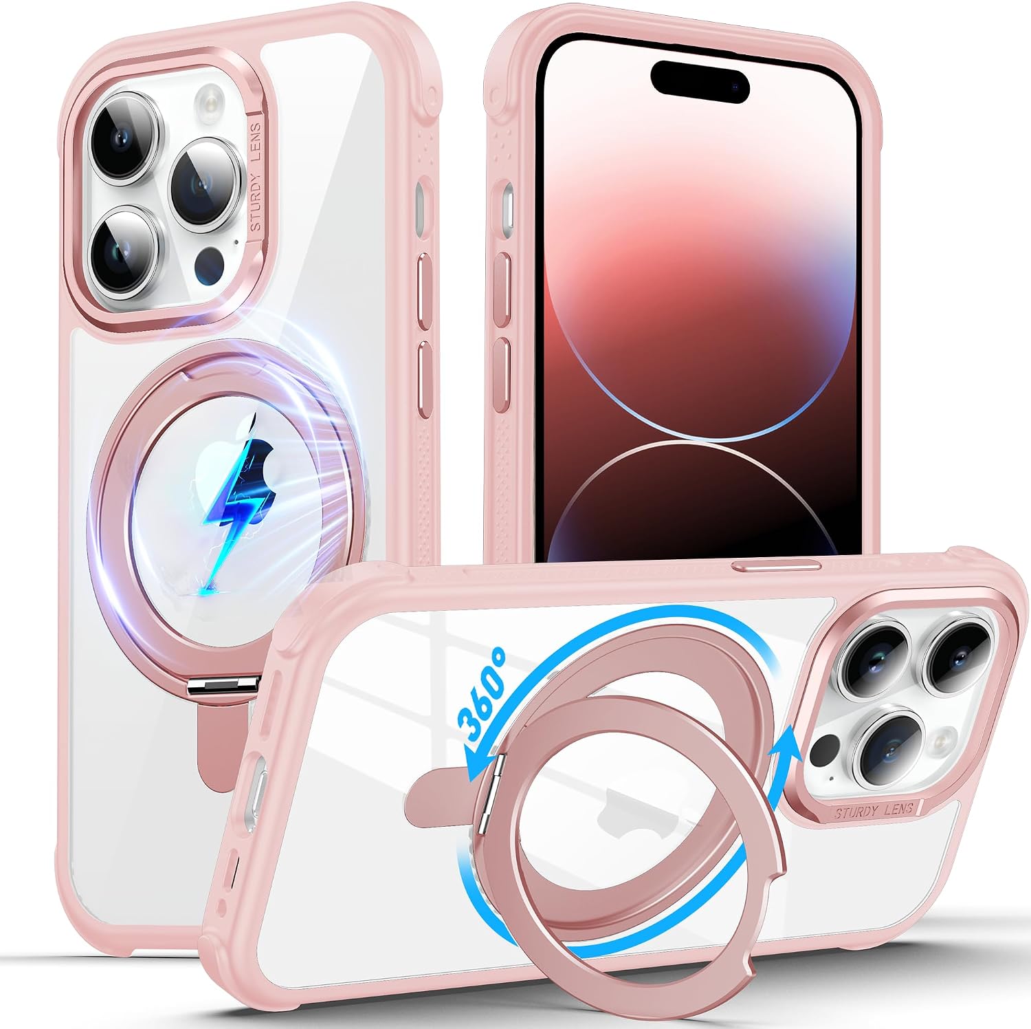 DASFOND Case for iPhone 14 Pro Max Compatible with MagSafe 360  Magnetic Stand Military Protection Slim Shockproof Scratch-Resistant Mobile Phone Case for iPhone 14 Pro Max All-in-One