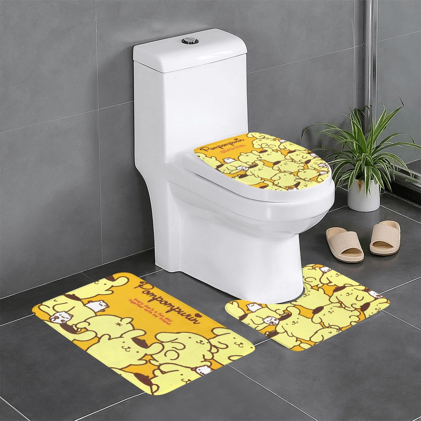 トイレ用吸水滑り止めマットぬいぐるみ便座3点セット Amazon｜ベイマックス 3点セット トイレマット フタカバー 便座