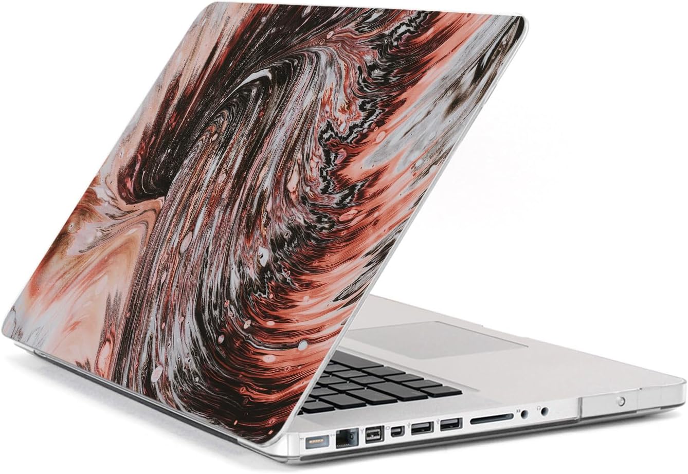 Hard Case Compatible for MacBook Pro 16 14 M3 M2 2023 M1 Pro 13 2022 Air 13 2021 Retina 2020 Mac 11 12 Print New Swirl Design Touch Bar Painting Abstract Art Stroke Cover Black t0297