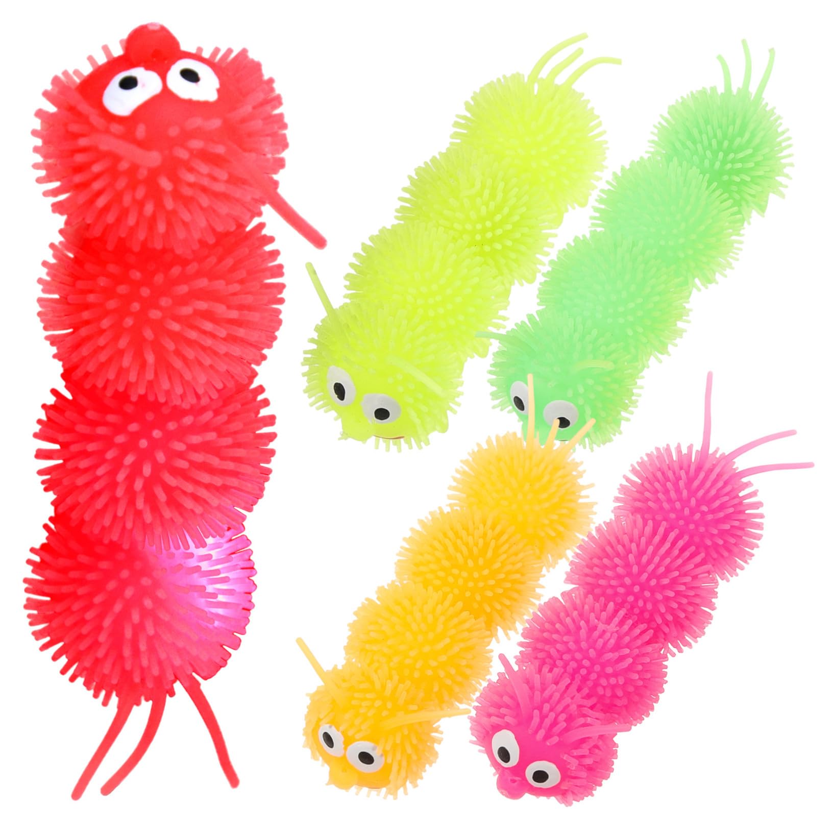 TOYANDONA 5pcs Light-up Puffer Balls Squeeze Toys Wear-resistant Funny Stretchy Toys for Boy Girl Household Stress Relief Random Color