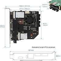 Vista 6 de Geekworm Versión KVM-A8 PCIe para Raspberry Pi 4 Modelo B KVM sobre IP Soporte KVM V3 PoE ATX Video CSI