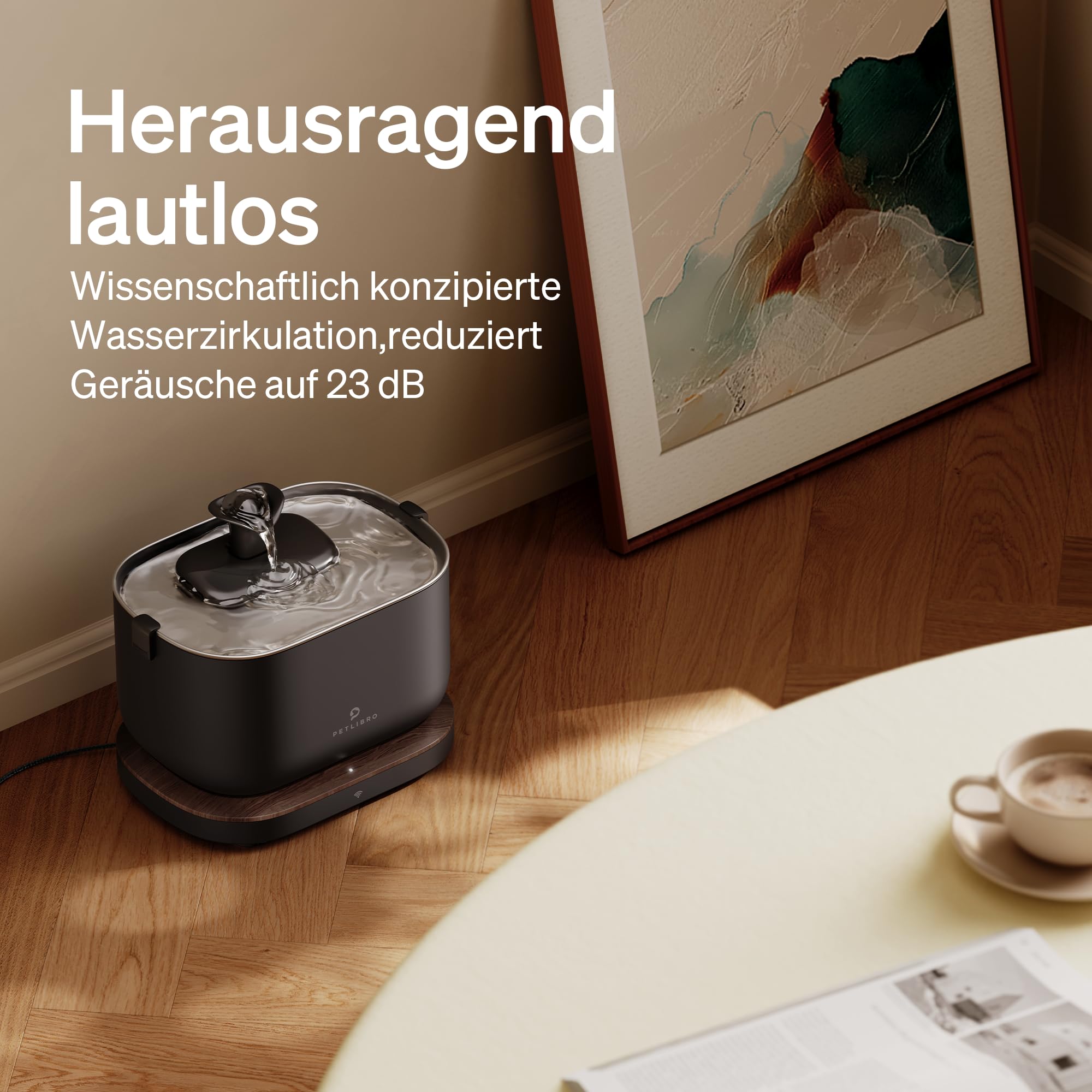 PETLIBRO Fontanna dla kota Monitorowanie aplikacji Fontanna wodna dla kotów, Dockstream Automatyczna fontanna do picia dla kotów 2.5L, Inteligentny system sterowania, Połączenie Wi-Fi 2.4GHz, Łatwe cz