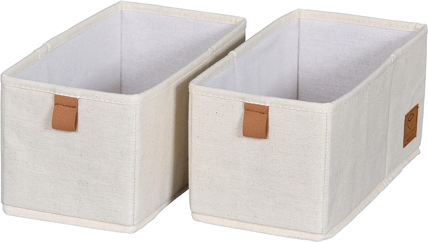 Premium Cajonera de 2 Piezas, Organizador para Armario de Tela, Beige 30cm x 15cm x 15cm