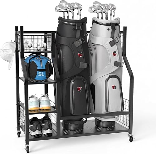 Golf Bag Storage Garage Organizer - Golf Gifts For Him