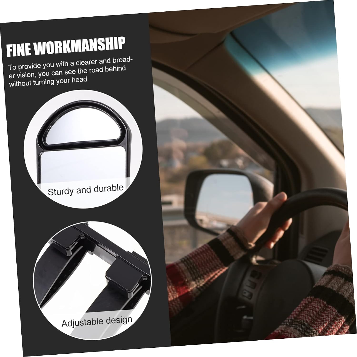 Convex Towing Mirrors Wide Angle for Cars and Trailers High Definition View Easy Installation Sturdy Design Essential Accessory for Enhanced