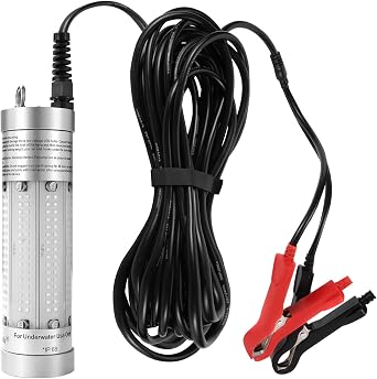 150W 20900lm Underwater Fishing Light, IP68 Waterproof Aluminum Super Bright Night Fish Attracting Submersible LED Lamp Lure Bait Finder for Freshwater Saltwater Sea Kayak Ice Dock Blue