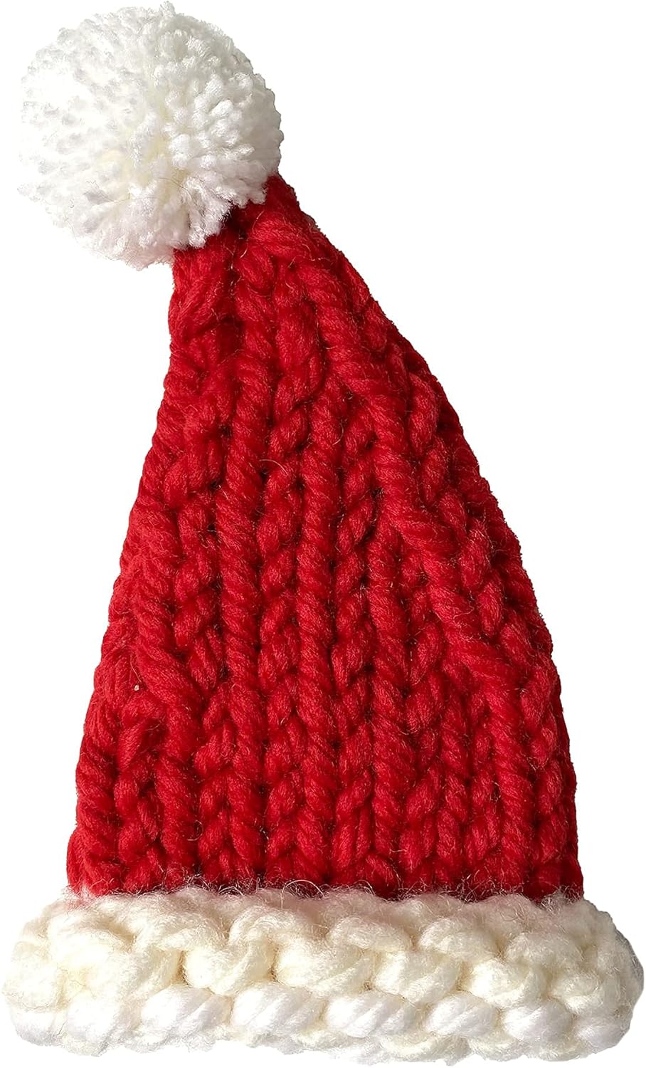 Christmas Tree Topper – Chunky Knit Red Santa Hat – Soft Handmade Holiday Decoration – Cozy Xmas Tree Hat by Anzy Home