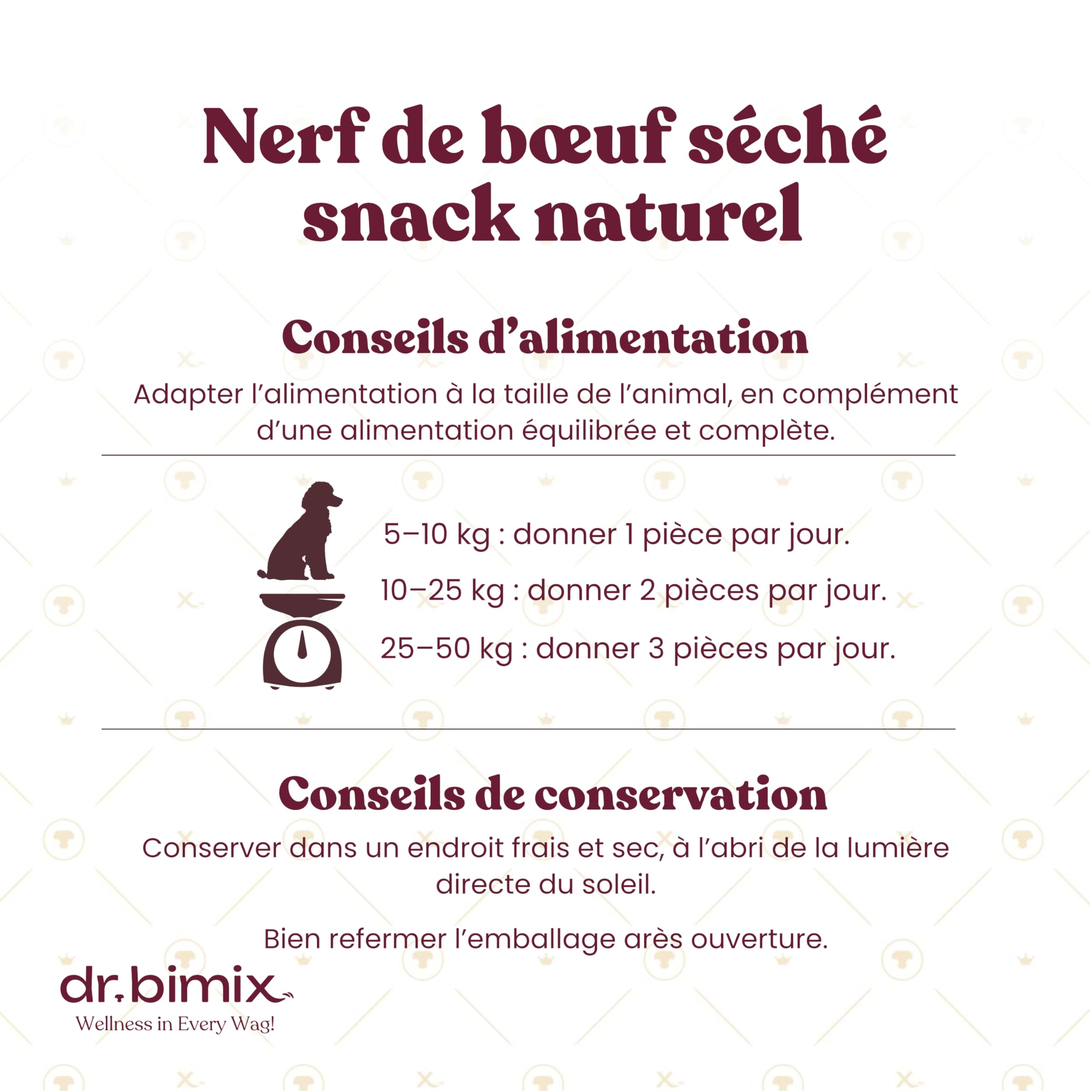 Nerfs de bœuf pour Chiens 15cm – Snack Naturel déshydraté – sans additifs – Friandises à Mâcher pour Chien - Dureté élevée – 450 g (20 pièces) | dr. bimix Bullnerves pour le bien-être des chiens, haute dureté, sans additifs, 1 paquet (20 pièces)