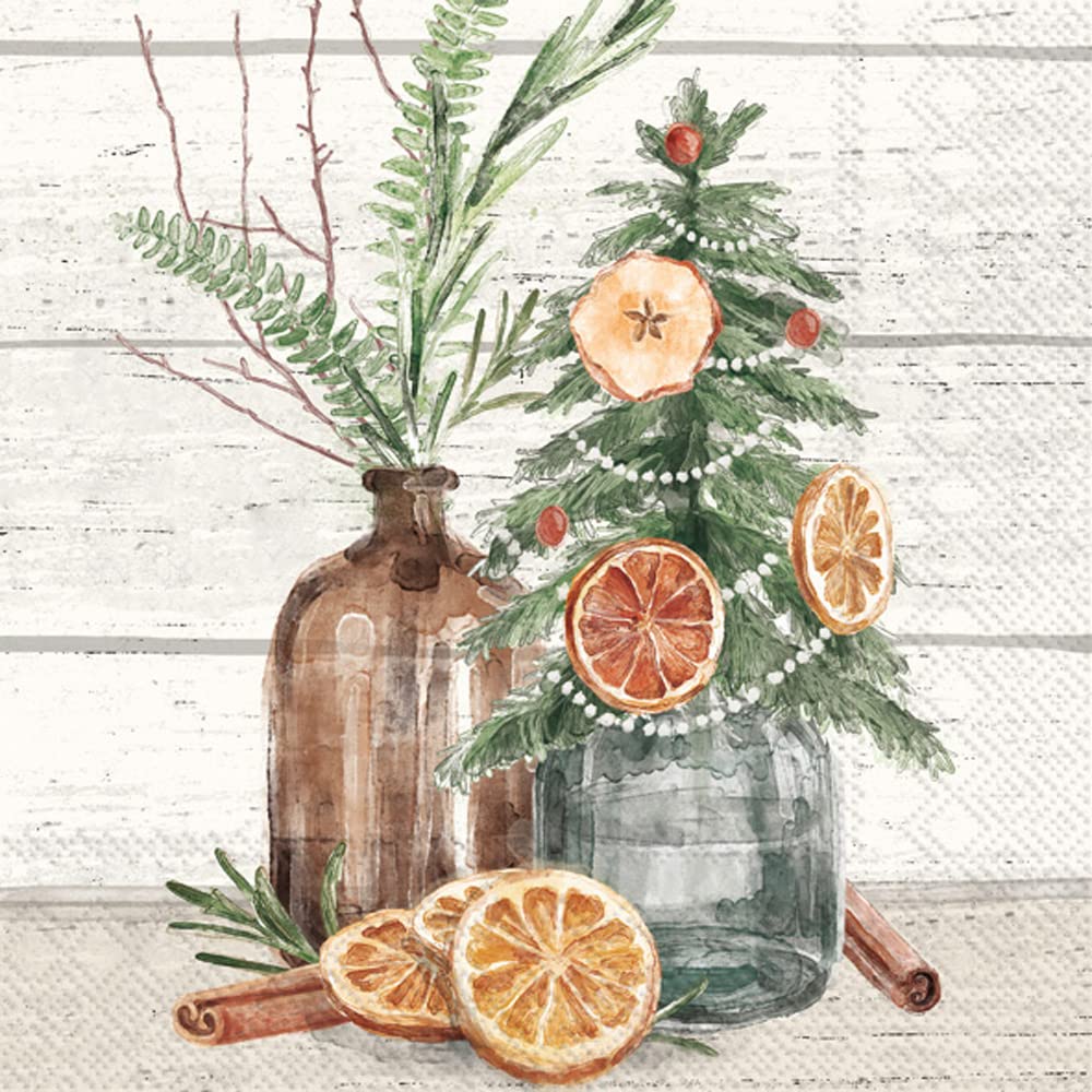 IHR Ideal Home Range – SEASONAL DECO Papierservietten, Cream, 20 Stück, 33x33 Cm, Für Festliche Tischdekoration