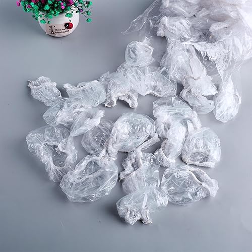 Miniatura 7 de 100 fundas desechables para las orejas, tapas protectoras de plástico impermeables para orejas, altamente elásticos, sellados, gruesos para teñir el