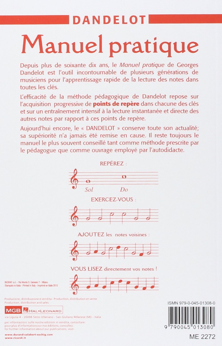 Manuel pratique pour l'étude des clefs Sol-Fa-Ut - Education Musicale