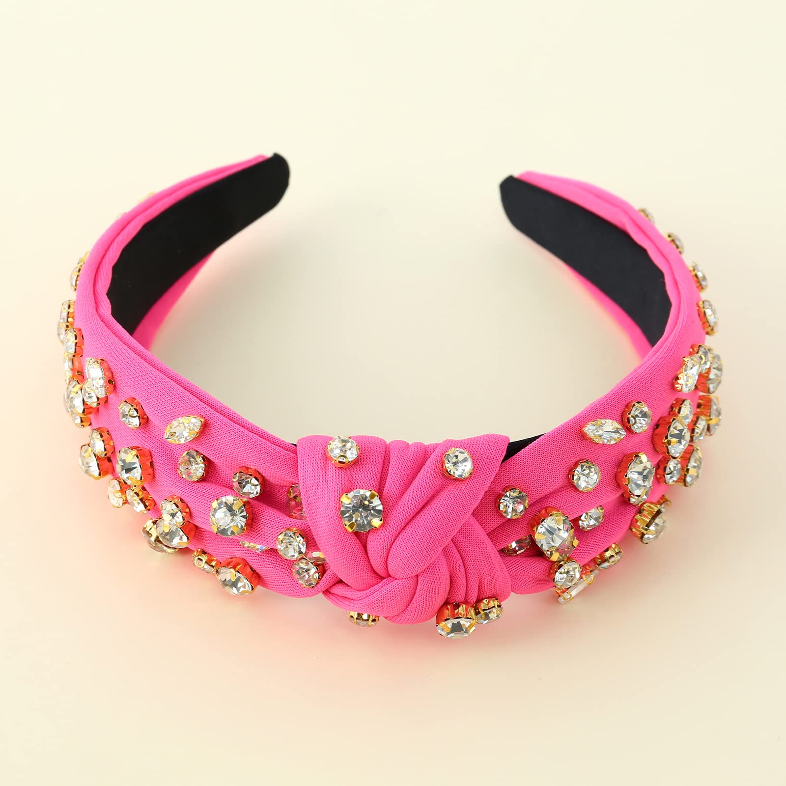 Damen-Haarband mit Schmucksteinen verziert, gemischtes Oberteil, Haarband für Damen, gedrehtes Nylon, Haarschmuck für Mädchen