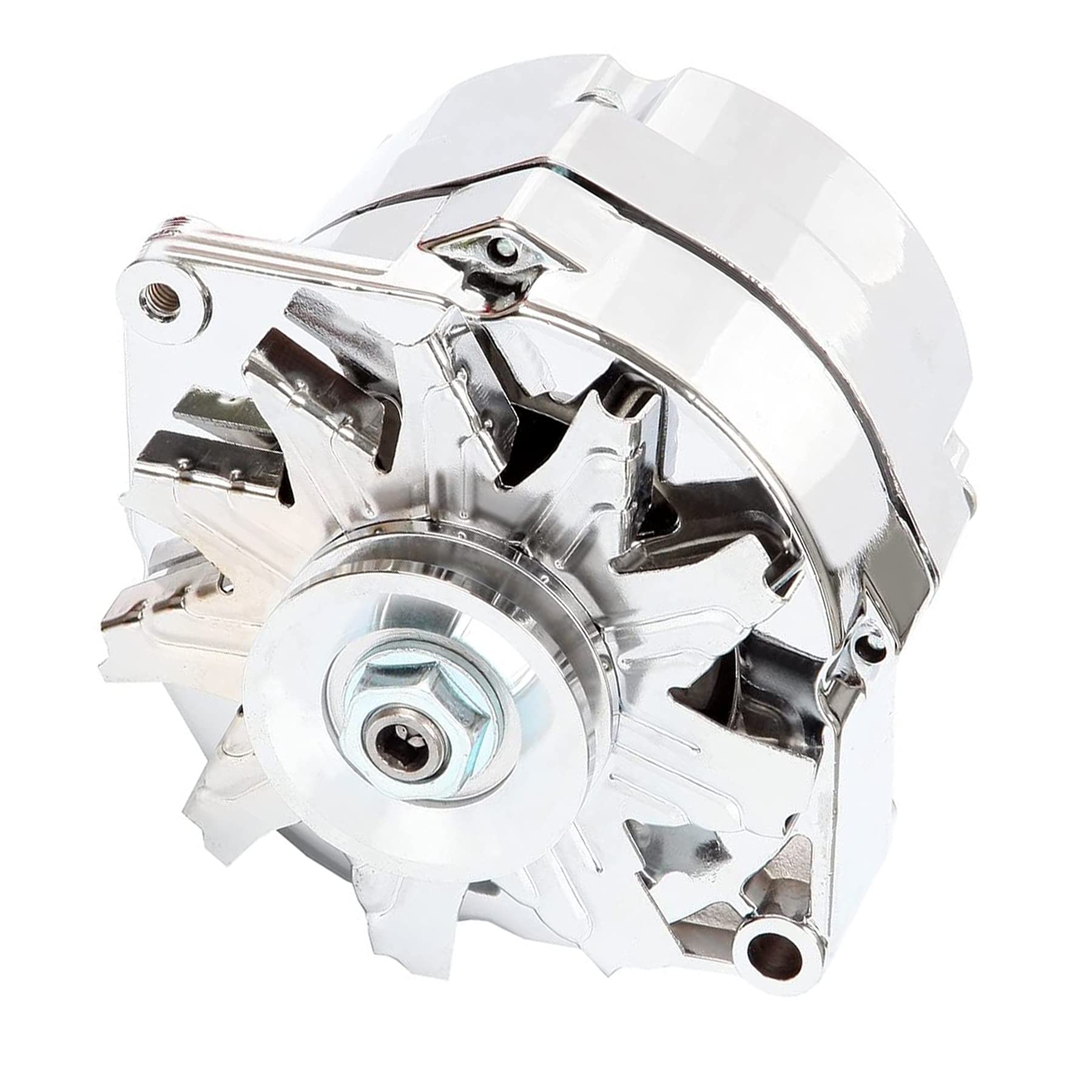 JDMSPEED New Alternator Chrome Replacement For Chevy BBC SBC 110Amp 1 Wire High Output RA00114