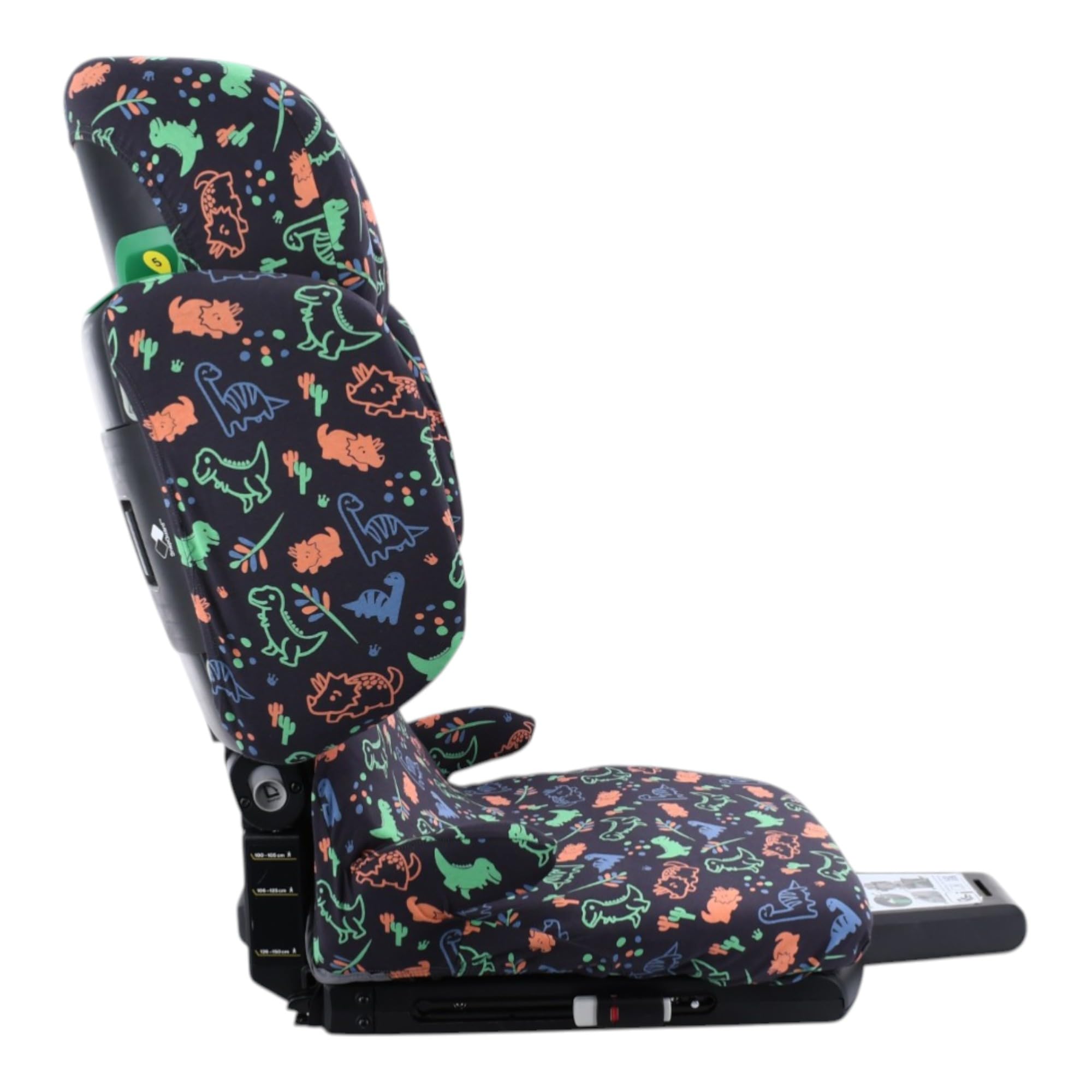 JYOKO Funda para Silla De Coche Compatible con Axkid Up | Algodón Orgánico | Transpirable Y Suave | Estampado Happy Dino