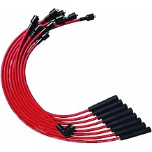 Moroso 52056 Ultra Series Red Spark Plug Wires, Mopar Chrysler Early 273/318/340/360, Straight Plug Ends, Straight Distributor Ends