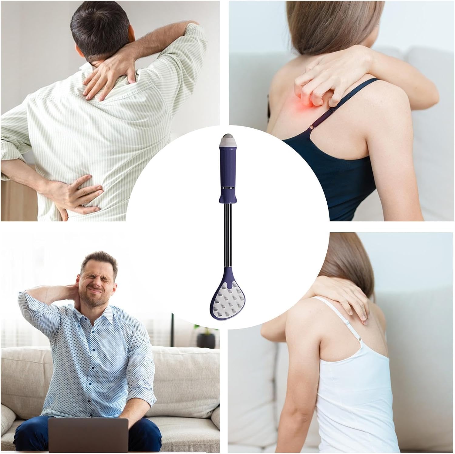 Back Scratcher Extendable - Double Sided Long Handle Scratching Tool,Gentle Body Back Scratchers - for Men Women Kids Hand Neck Head Body Shoulder Leg