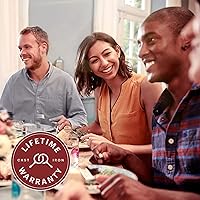 Vista 2 de Cuisinel Parrilla de hierro fundido + prensa de hamburguesa + raspadores de sartén, sartén plana reversible de 20 x 10 pulgadas de doble mango +