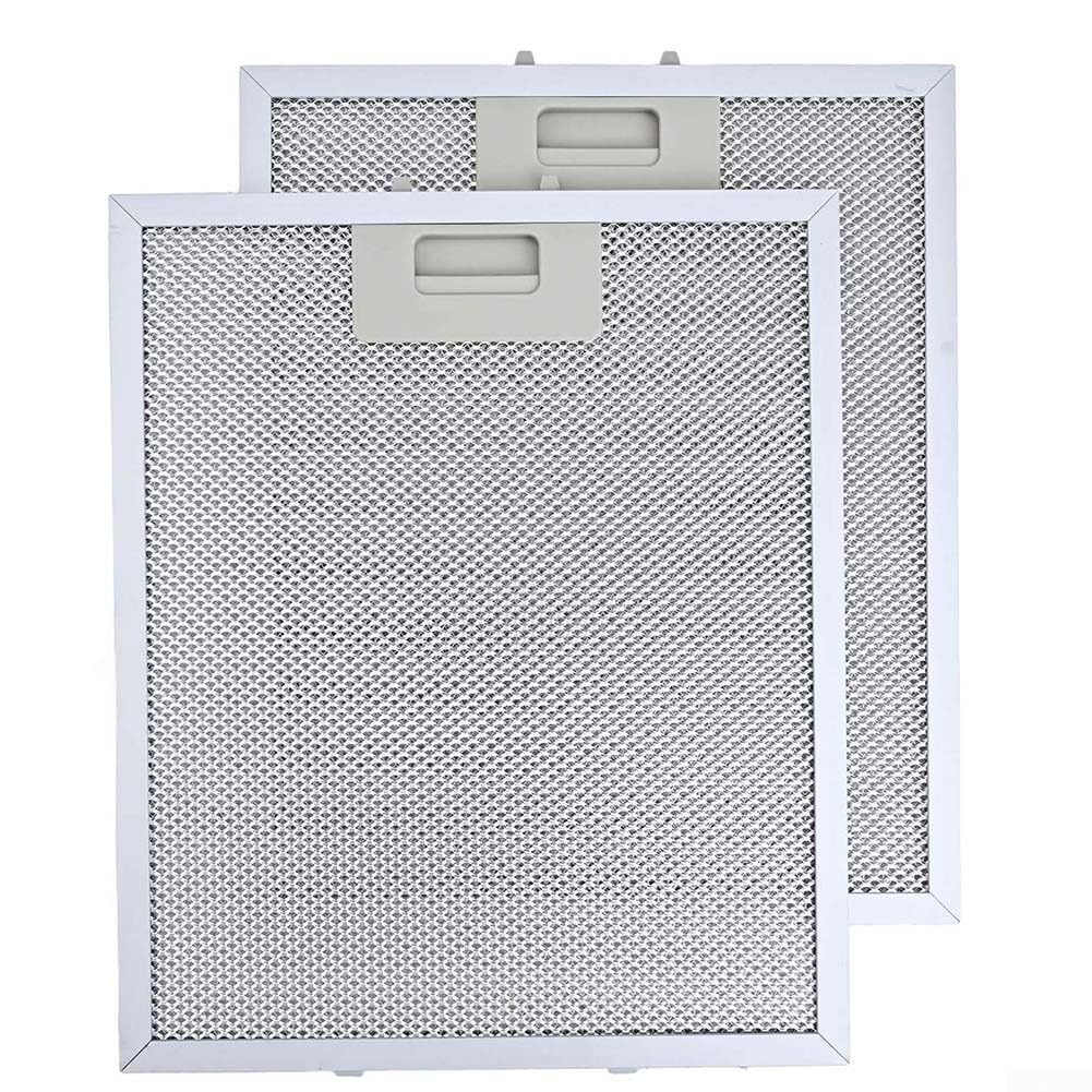 Cooker hood filter, Aluminum Mesh Cooker Hood Filter 5 Layer Grease for Range Hoods 330x230x9mm 2 Pack